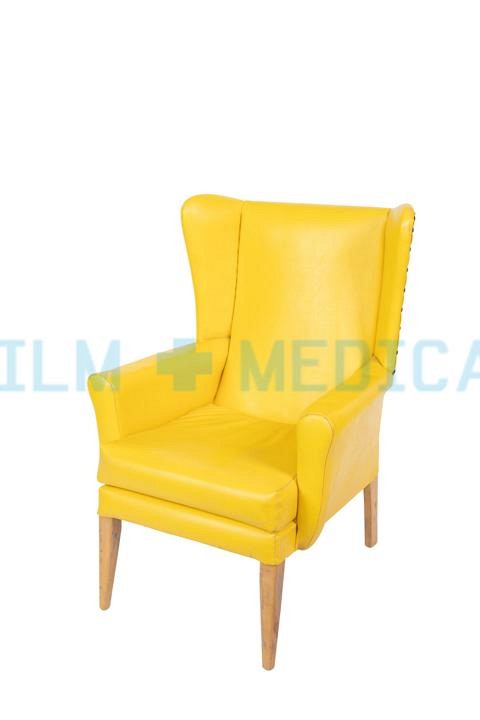Visitor Chair Wing Back in Yellow